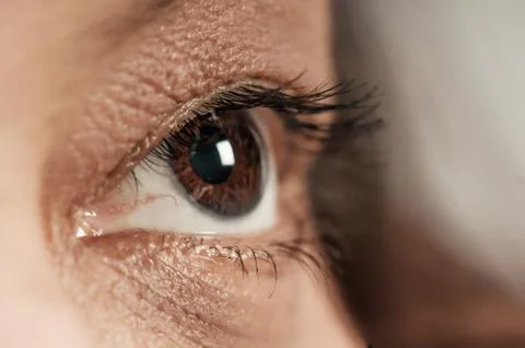 A close up of a Woman's eye Stock Photos
