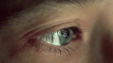 Close up of woman´s eye with reflection of internet. Stock Footage 74625890