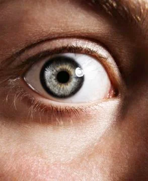 Close up woman's eyeball Stock Photos