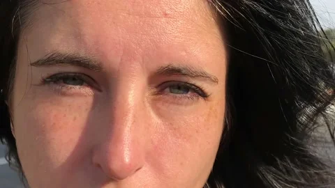 Close up of woman's eyes 動画素材 133329122