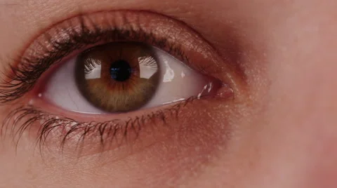 Close up of a woman's eye,special light brown color Stock-Footage 59374988