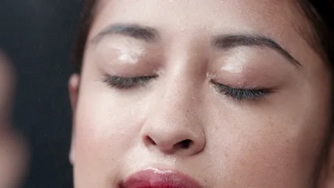 Close up of womans face. Stock Footage 90752662