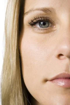 Close-up of a woman's face Stock Photos