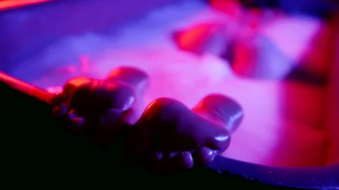 Close-up of a woman's foot in the bathroom bathing in milk Stock-Footage 221143773
