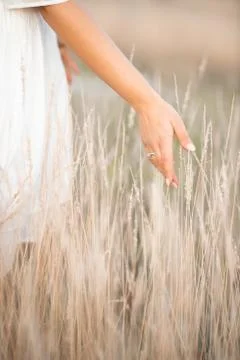 A close up of a womans hand Stock Photos