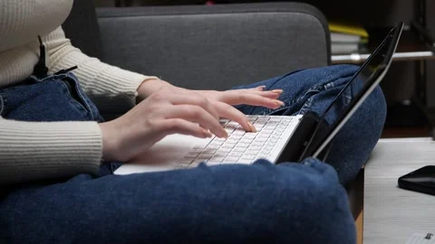 Close-up of a woman's hands, in the office Stock Footage 279894968