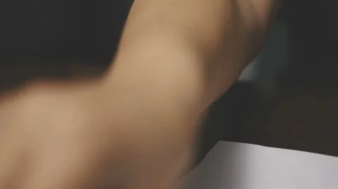 Close-up of woman's hands open notebook Stock-Footage 67307790