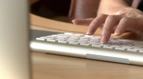 Close-up of Woman's hands Typing on a Keyboard Stock Footage 40703485