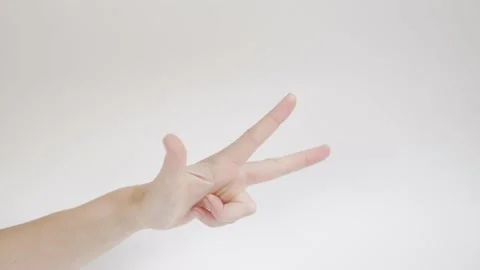 Close-up, Women's Hand shows class and counts up to three on the fingers on a Stock Footage 162652017