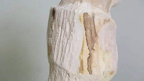 Close up of wood carving Stock Footage 72105724