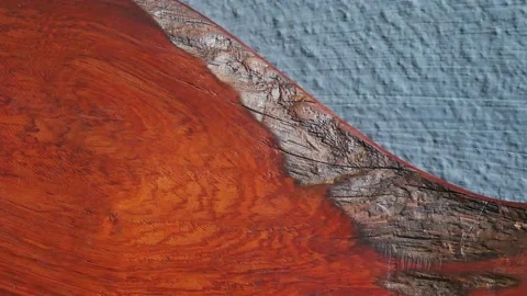 Close up on wood texture cutting board footage. Stock Footage 149246269