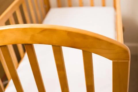 Close up of a Wooden Cot Frame Stock Photos
