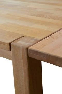 Close Up of Wooden Dining Table Joint Stock Photos