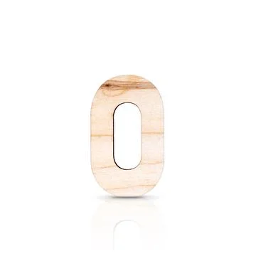 Close up wooden numeric, number zero Stock Photos