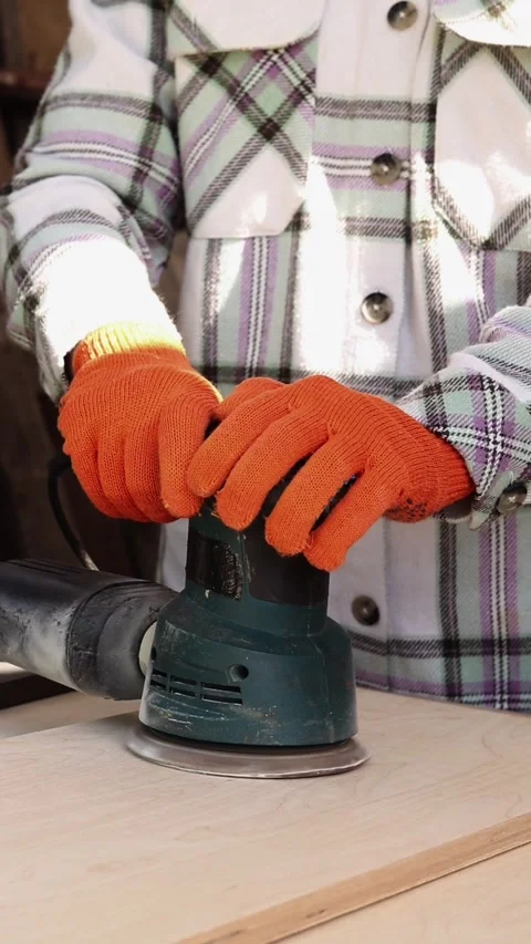 Close-up of the woodworking process in a workshop 库存影片 335276381