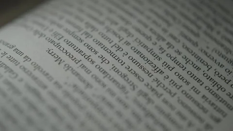 Close-up word on book's page. turning book's page in closeup. 스톡 동영상 213934893
