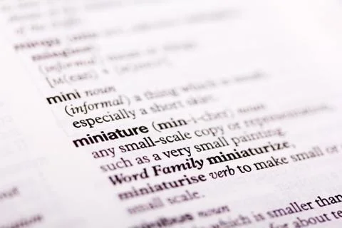 Close up of words in a dictionary Stock Photos