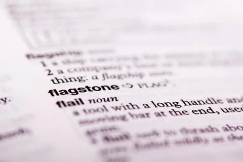 Close up of words in a dictionary Stock Photos