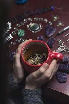 Close up work break for tea photo Stock Photos