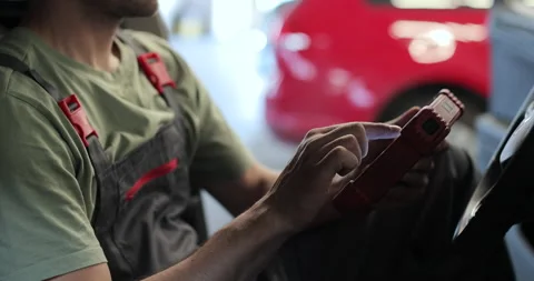 Close up work process in the maintenance center. Stock Footage 341870550