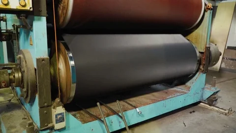 Close up of work of the production machine in the plant 스톡 동영상 84240682