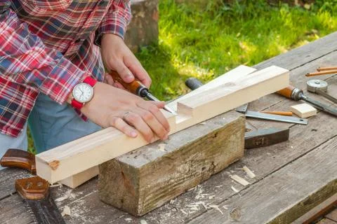 Close-up of worker hands Stock Photos