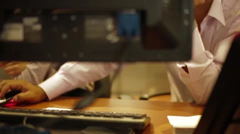 Close Up of a worker inside Colombian Stock Market headquarters Video stock 45237174