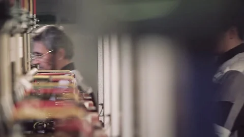 Close-up of workers and electric tools. Stock-Footage 77106246