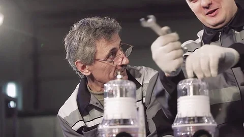 Close-up of workers at work. Stock-Footage 77106366