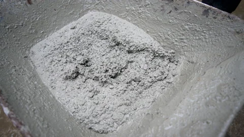 Close up of working with fresh concrete Stock Footage 158974693