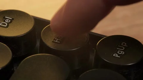 Close-up of working on the keyboard Stock Footage 264095310