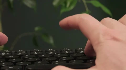 Close-up of working on the keyboard Stock Footage 264095387