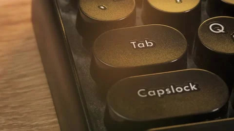 Close-up of working on the keyboard Stock Footage 264098866