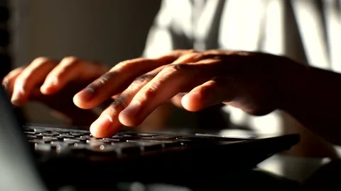Close up working on a laptop 2 Stock Footage 108485103
