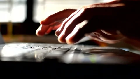Close up working on a laptop 3 Stock Footage 108486889