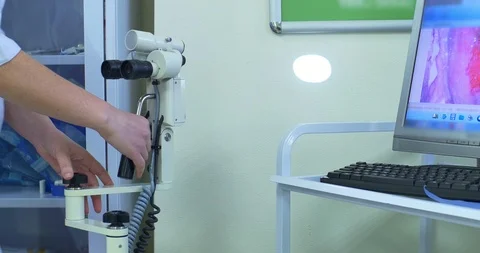 Close-up of working medic hands with pc and devices. Female doctor is working on Stock Footage 85627235