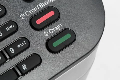 Close-up working printer scanner copier device Stock Photos