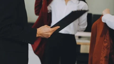 Close up of working process at business meeting Stock Footage 301219904