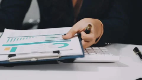 Close up of working process at business meeting Stock Footage 301220178