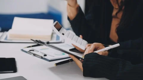 Close up of working process at business meeting Stock Footage 301220217