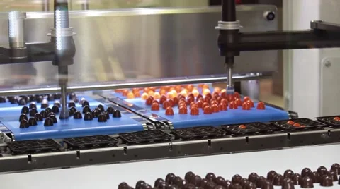 Close up working process of transporter line Stock Footage 59742344