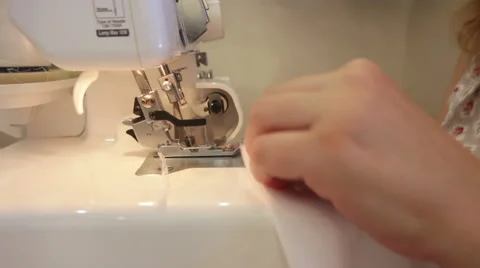 Close-up of working sewing machine Stock Footage 61467507