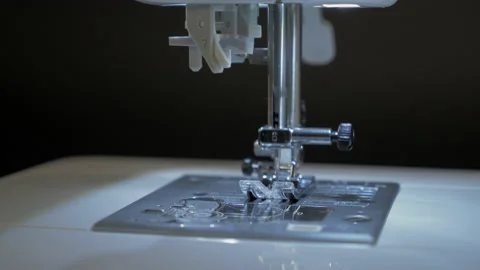 Close up of the working sewing machine. Stock Footage 154138447