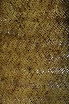 Close-up of woven bamboo wall texture Stock Photos
