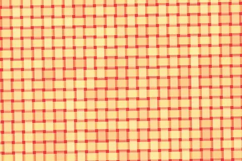 Close-up of woven beige and red checkered fabric Stock Illustration
