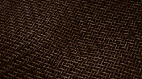 Close-Up Woven Rattan Cane Texture Background Stock Footage 340248548