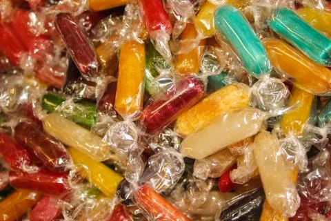 Close up of wrapped candy Stock Photos