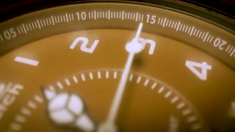 Close up of wristwatch dial with ticking second hand Stock Footage 340902533