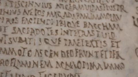 Close up on writings engraving on marble Stock Footage 83179854