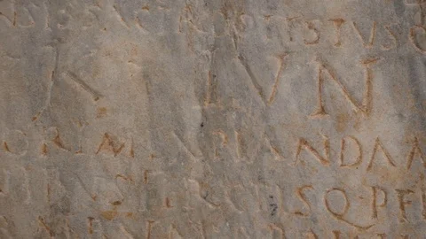 Close up on writings engraving on marble Stock Footage 83179985